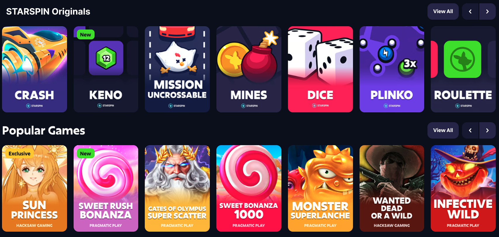 STARSPIN Games Collection